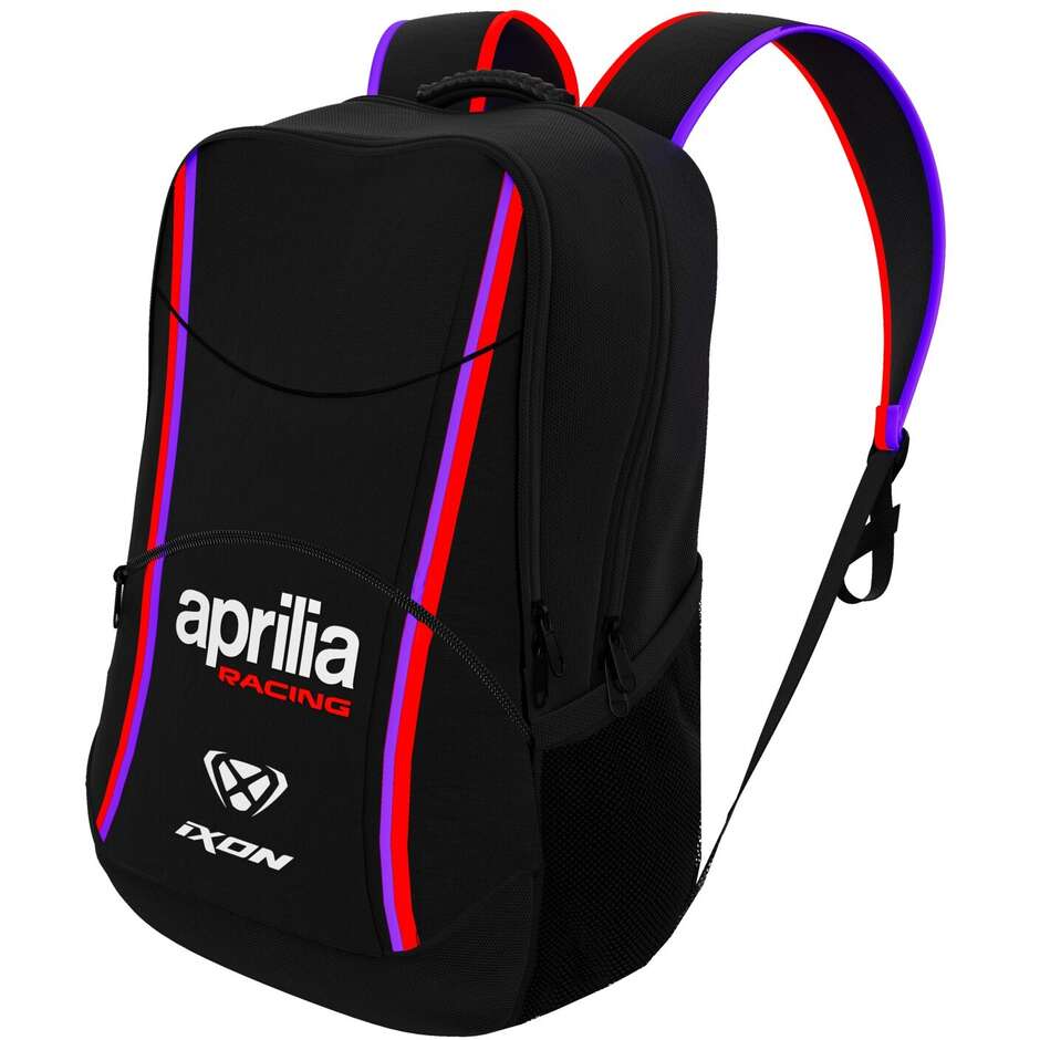 Casual Backpack Ixon BACK APRILIA 25 Black Neon Red