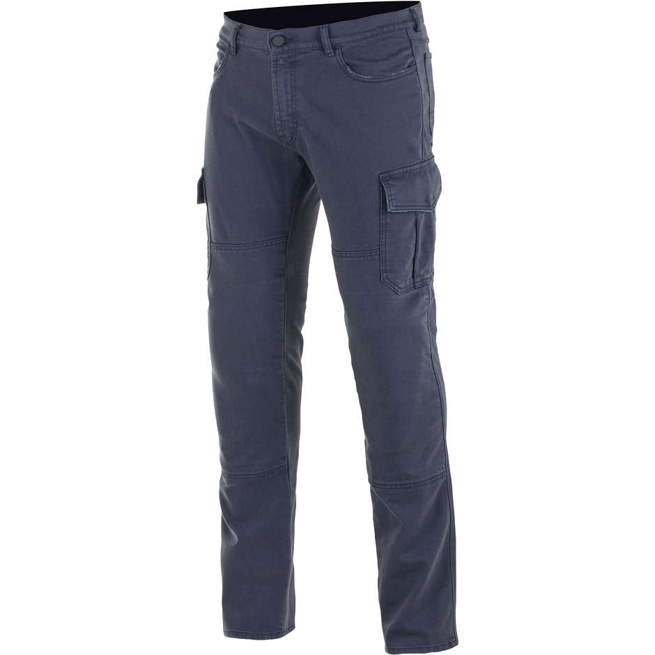 Casual Motorcycle Pants Alpinestars CARGO RIDING Blue Distressed
