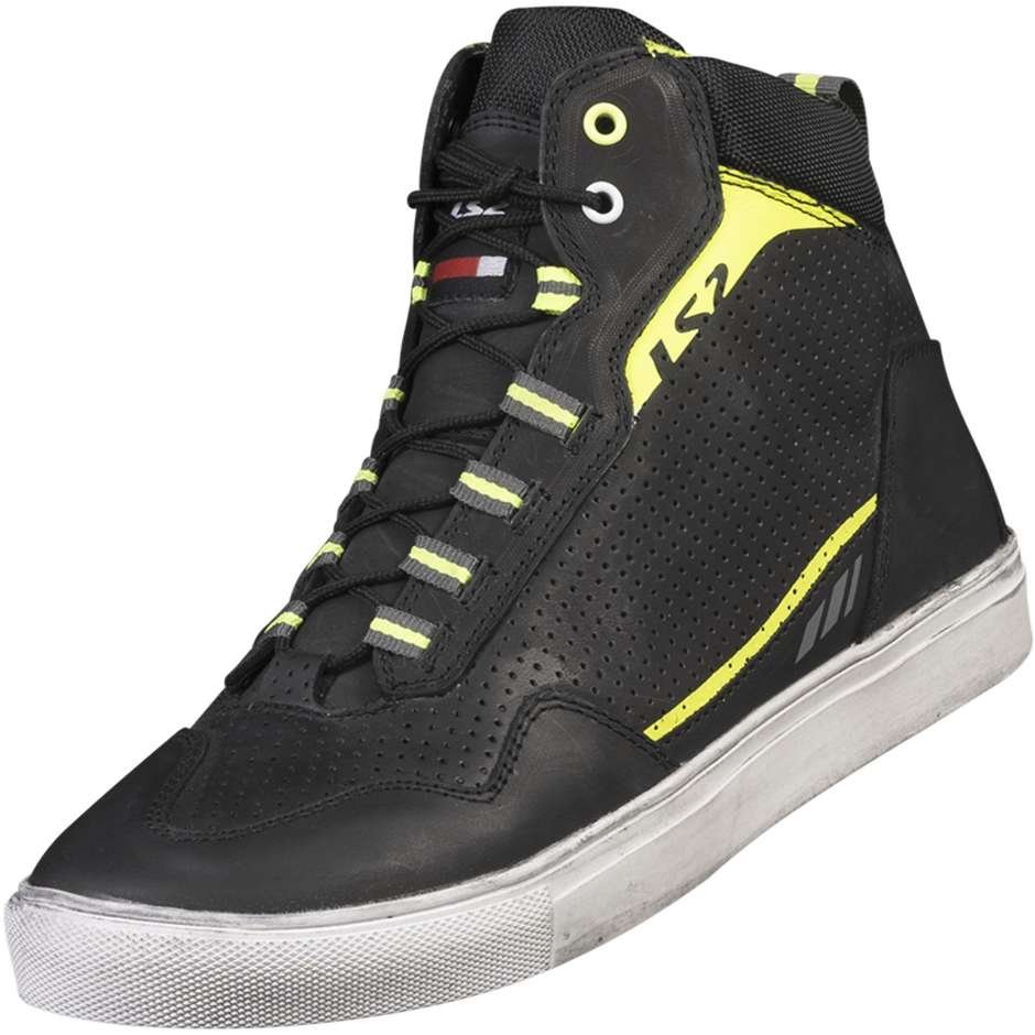 Casual Motorcycle Shoes Ls2 ZOE MAN Black HV Yellow
