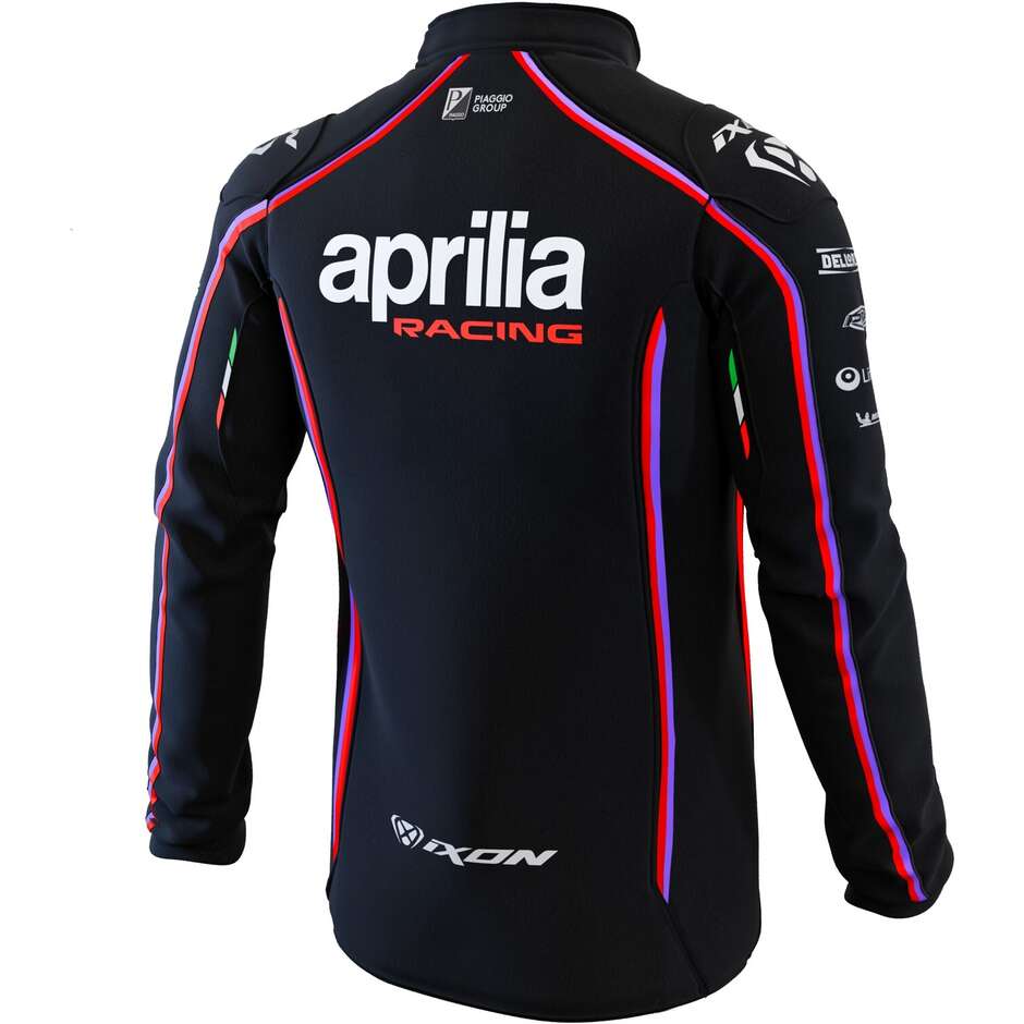 Casual Sweatshirt Ixon SW1 APRILIA 25 Black Neon Red