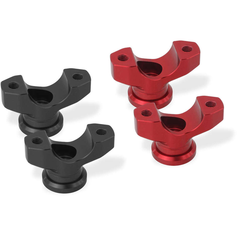 Cavallotti inferiori manubrio RM263 Ducati Hypermotard 698 Mono CNC Racing Rosso