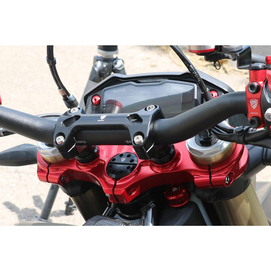 Cavallotto superiore manubrio RM264 Ducati Hypermotard 698 Mono CNC Racing Nero