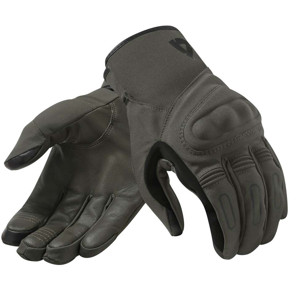 CE Winter Motorcycle Gloves Rev'it CASSINI H2O Dark Green