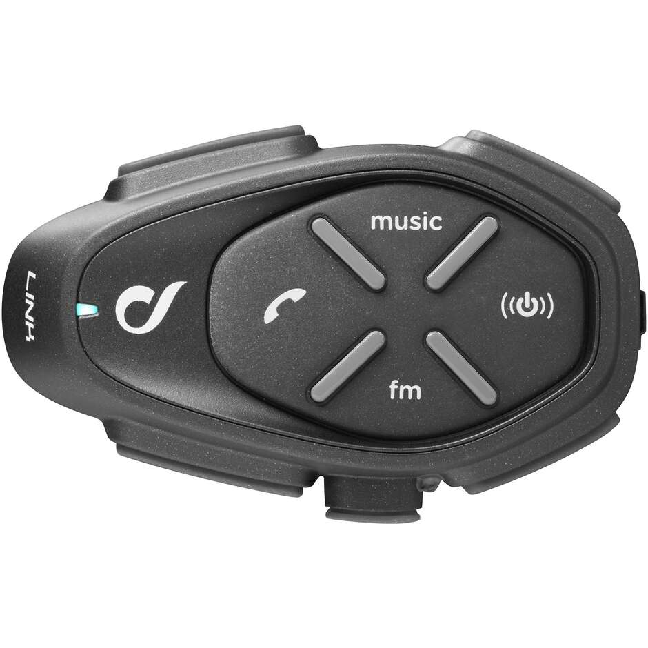 CellularLine LINK HD Einzel-Bluetooth-Motorrad-Gegensprechanlage – 40-mm-HD-Lautsprecher