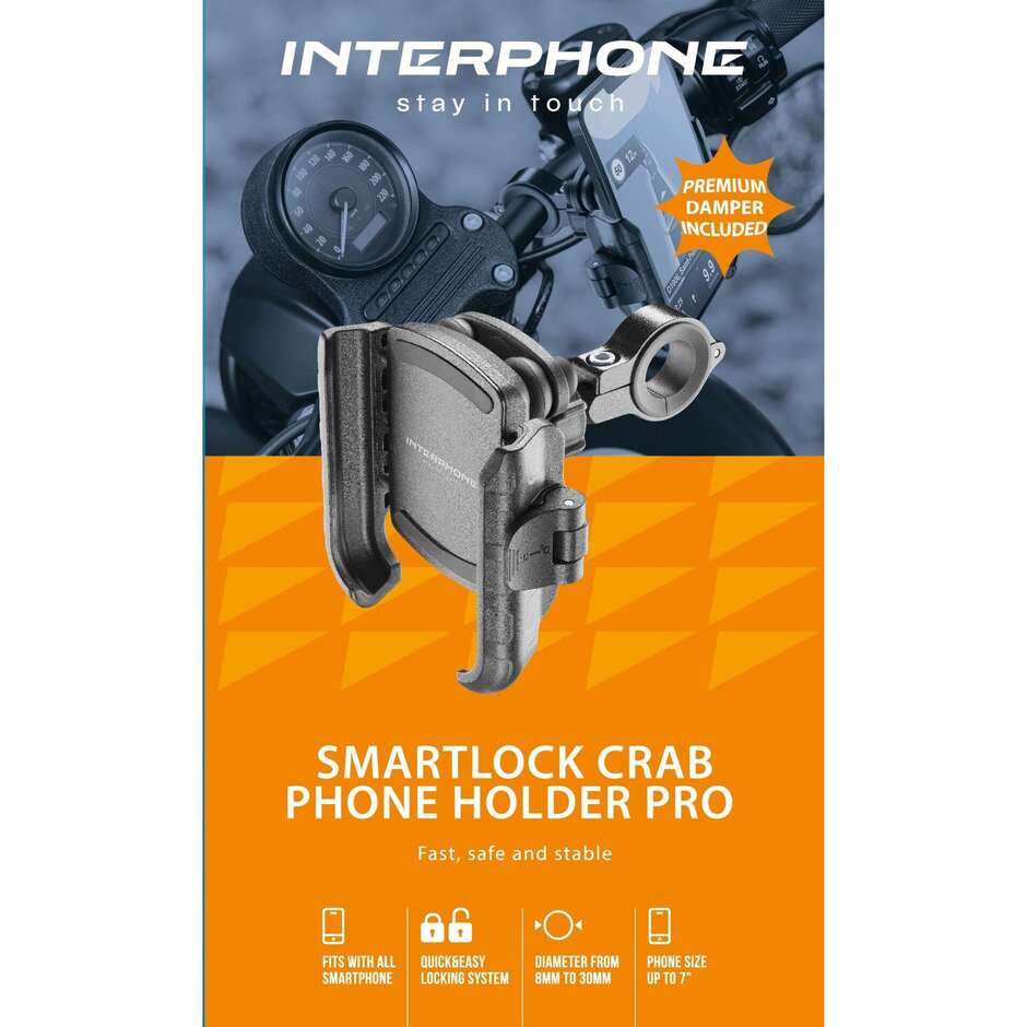 CellularLine SMCRAB24PRO Motorcycle Handlebar Smartphone Holder