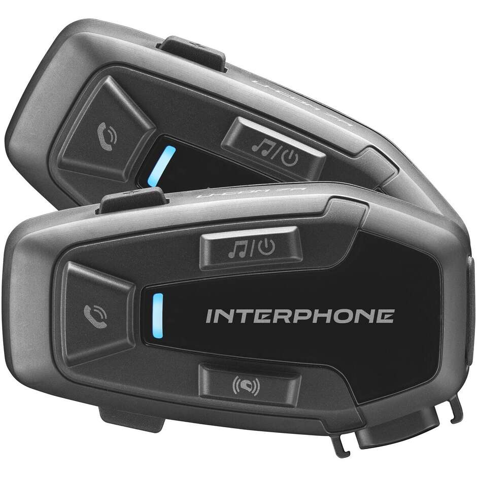 CellularLine U-COM 7R Bluetooth Motorrad-Intercom-Kit – Paar-Kit