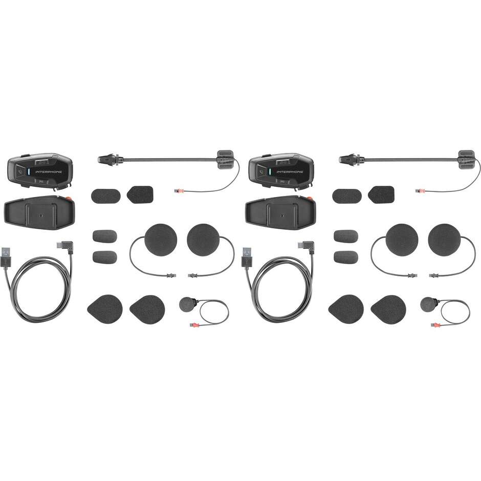 CellularLine U-COM 7R Bluetooth Motorrad-Intercom-Kit – Paar-Kit
