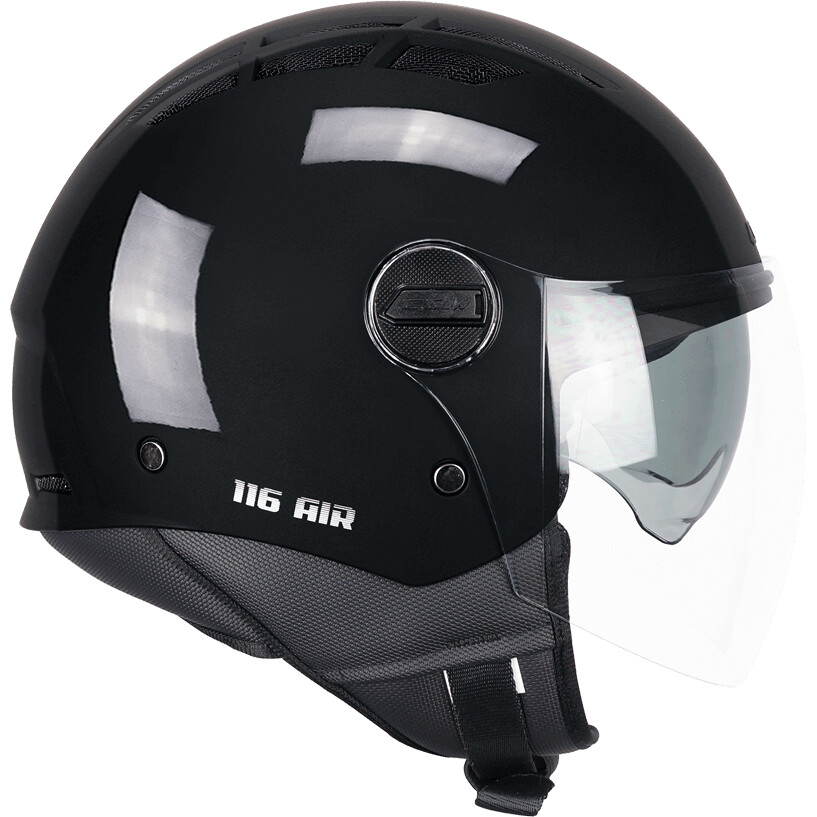 CGM 116A AIR MONO Jet Motorcycle Helmet Black