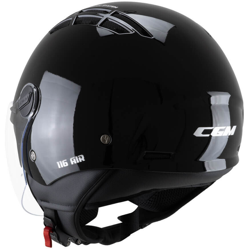 CGM 116A AIR MONO Jet Motorcycle Helmet Black