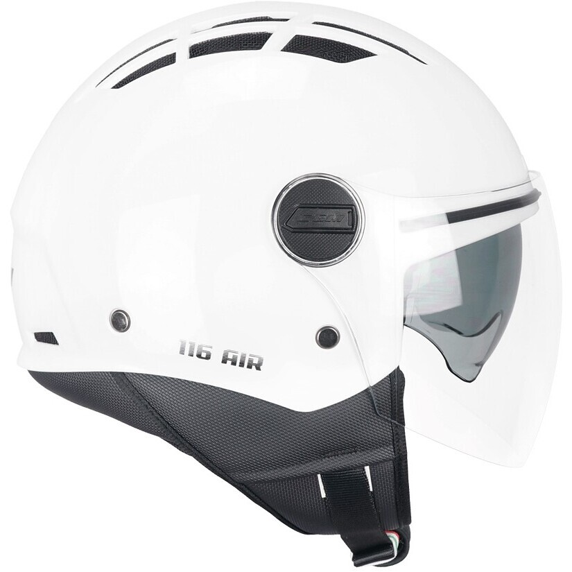 CGM 116A AIR MONO Jet Motorcycle Helmet White