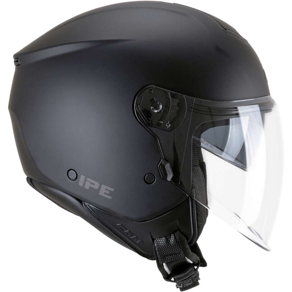 CGM 126A IPE MONO Jet Motorcycle Helmet, Matt Black