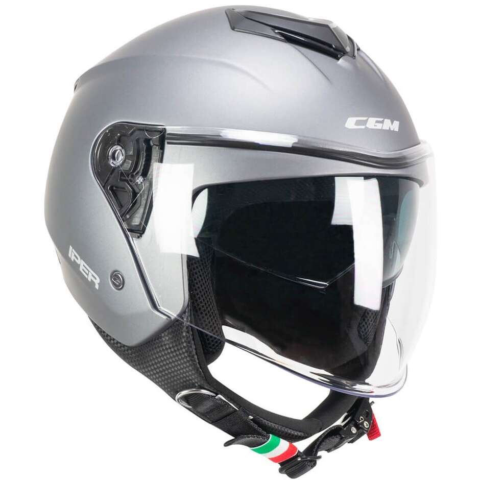 CGM 126A IPER MONO Jet Motorcycle Helmet Satin Anthracite
