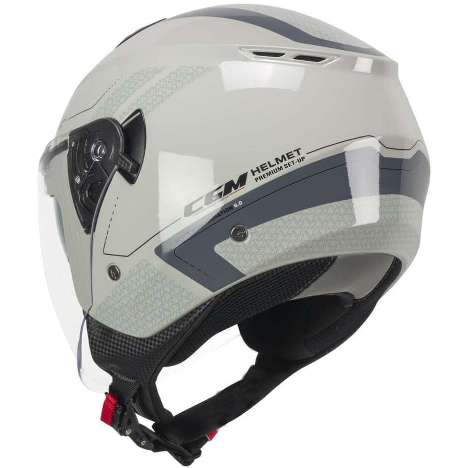 CGM 126G IPER CITY Jet Motorcycle Helmet Gray Grey