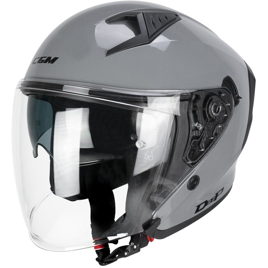 CGM 127A DEEP MONO Jet Motorcycle Helmet Grey