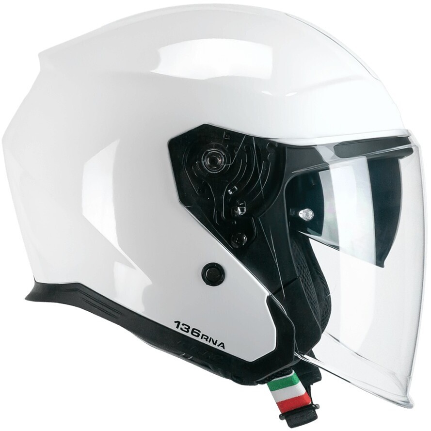 CGM 136A RNA MONO Jet Motorcycle Helmet White