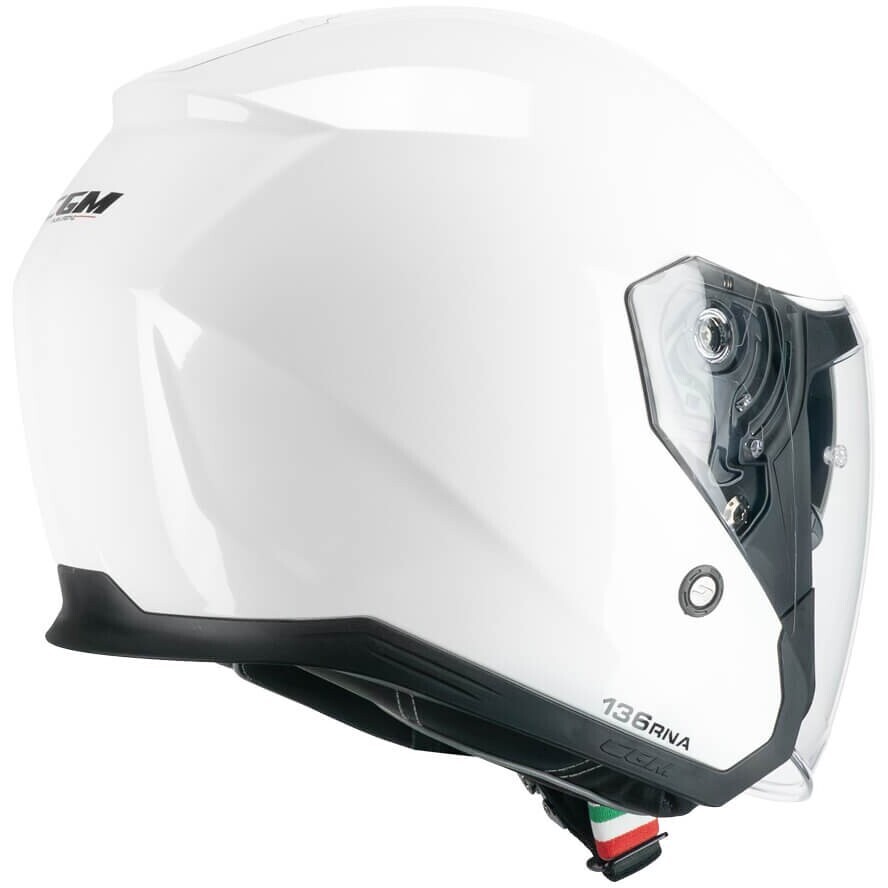 CGM 136A RNA MONO Jet Motorcycle Helmet White