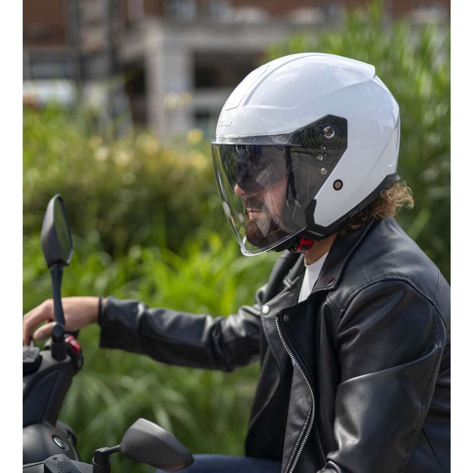 CGM 136A RNA MONO Jet Motorcycle Helmet White