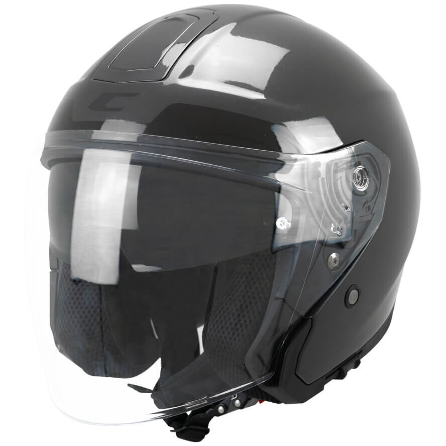 CGM 136F RNA FIBER MONO Jet Motorcycle Helmet Graphite