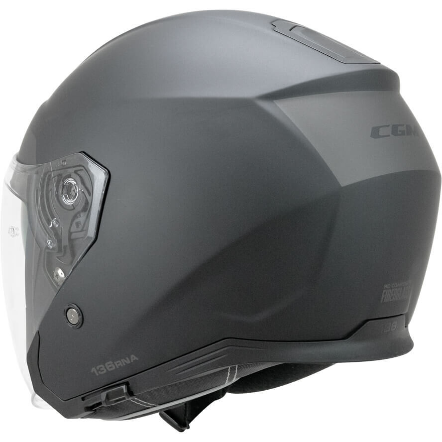 CGM 136F RNA FIBER MONO Jet Motorradhelm Matt Schwarz