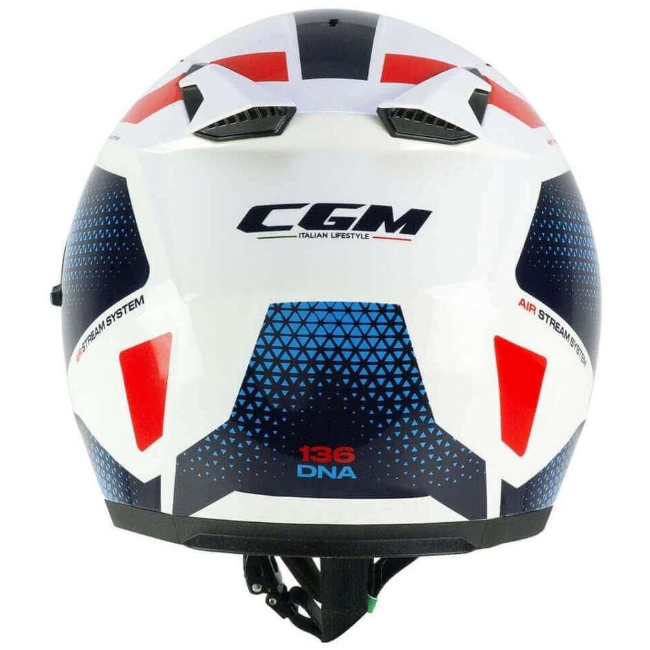 CGM 136G DNA GALAXY Jet Motorcycle Helmet White Blue