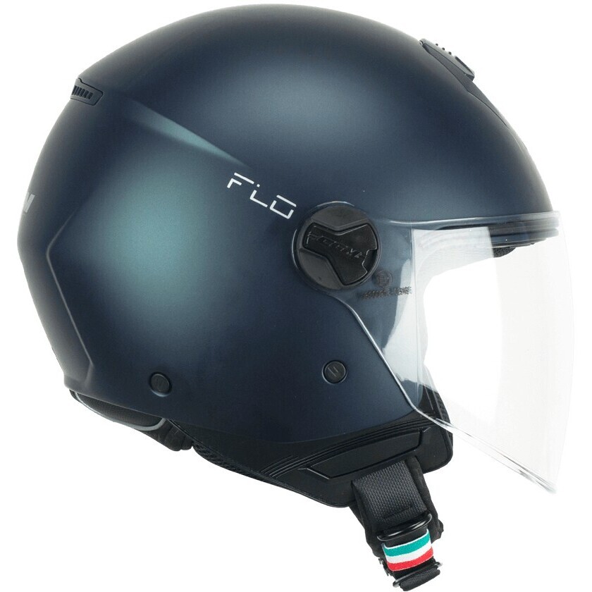 CGM 167A FLO MONO Jet Motorcycle Helmet Long satin petrol