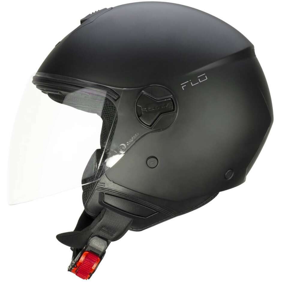 CGM 167A FLO MONO Jet Motorcycle Helmet Matt Black - Long Visor