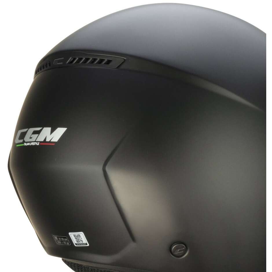 CGM 167A FLO MONO Jet Motorcycle Helmet Matt Black - Long Visor