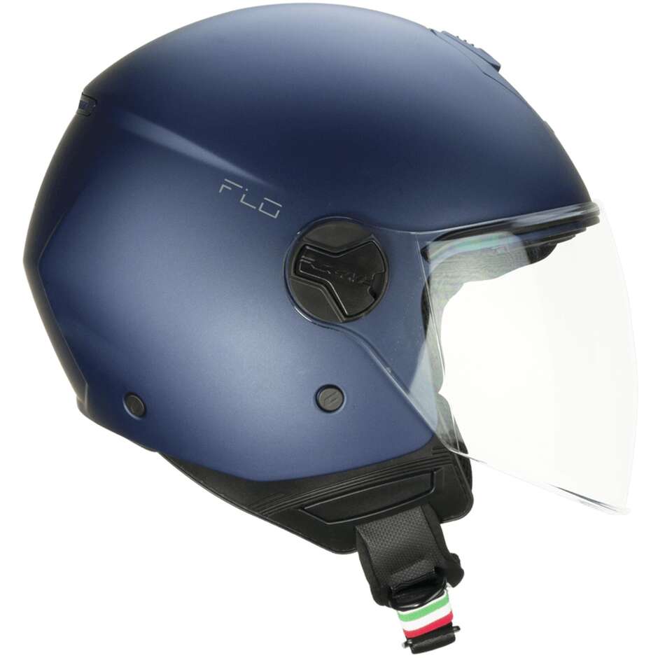 CGM 167A FLO MONO Jet Motorcycle Helmet Matt Blue - Long Visor