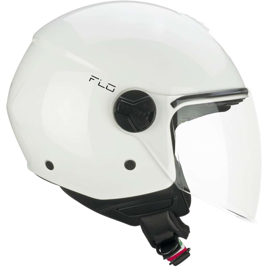 CGM 167A FLO MONO Jet Motorcycle Helmet White - Long Visor