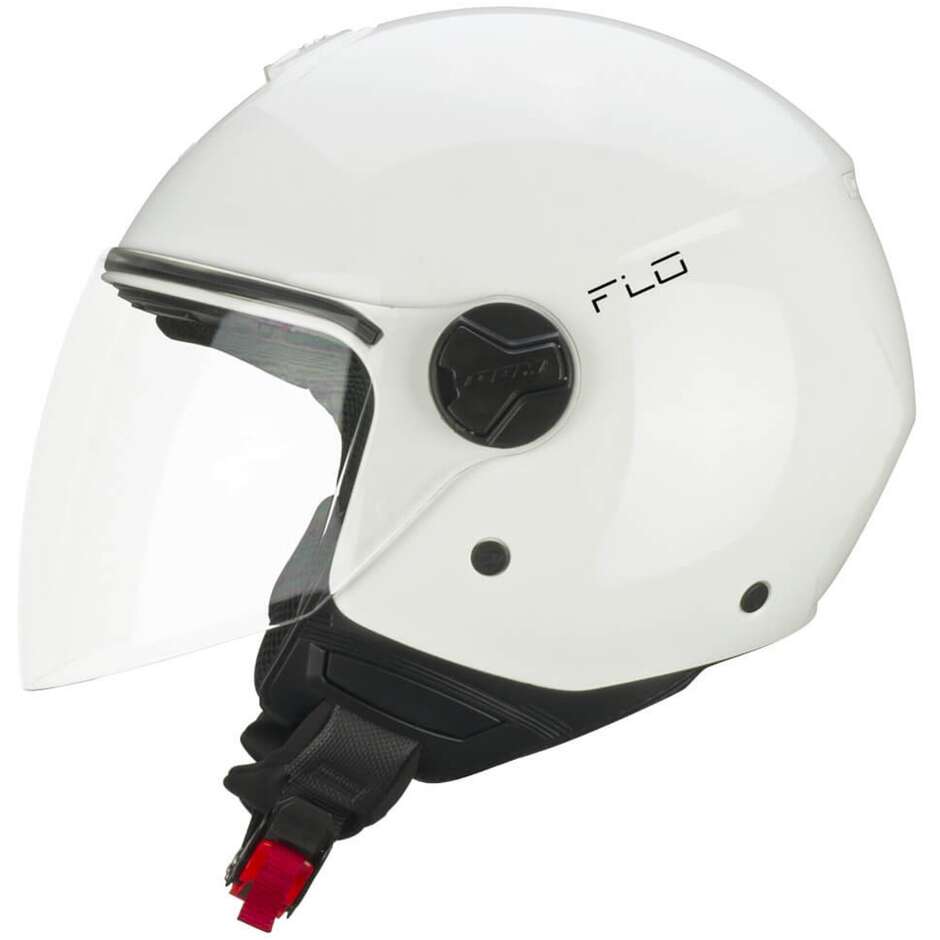 CGM 167A FLO MONO Jet Motorcycle Helmet White - Long Visor