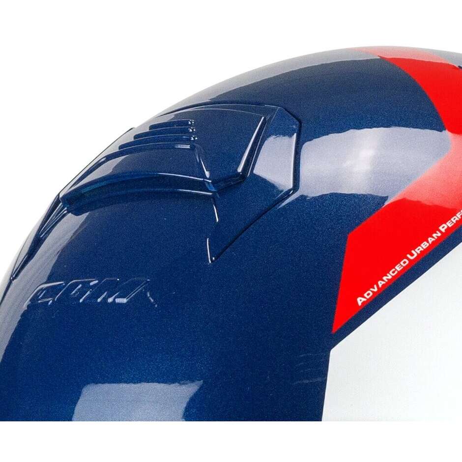 CGM 167D FLO SPORT Jet Motorradhelm Blau Weiß Rot Geformt