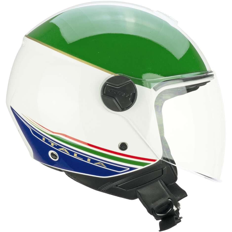 CGM 167I FLO ITALIA Jet Motorcycle Helmet White - Long Visor
