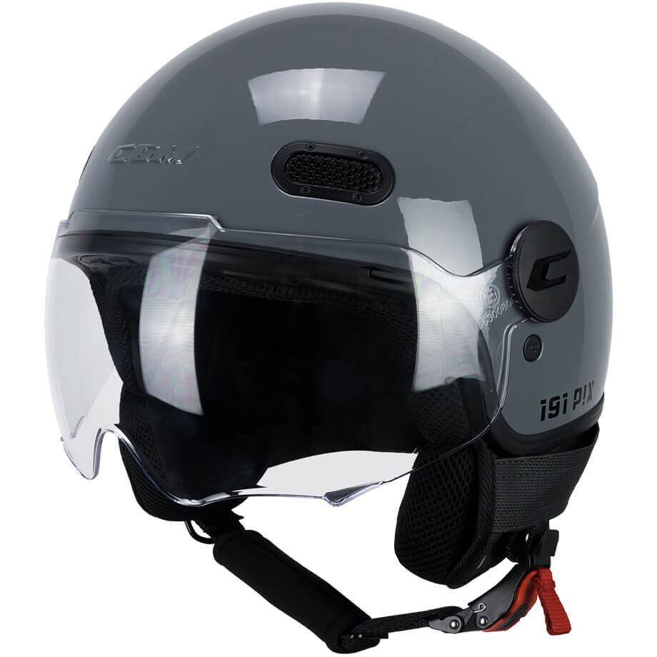 CGM 191A PIX MONO Jet Motorcycle Helmet Gray contoured