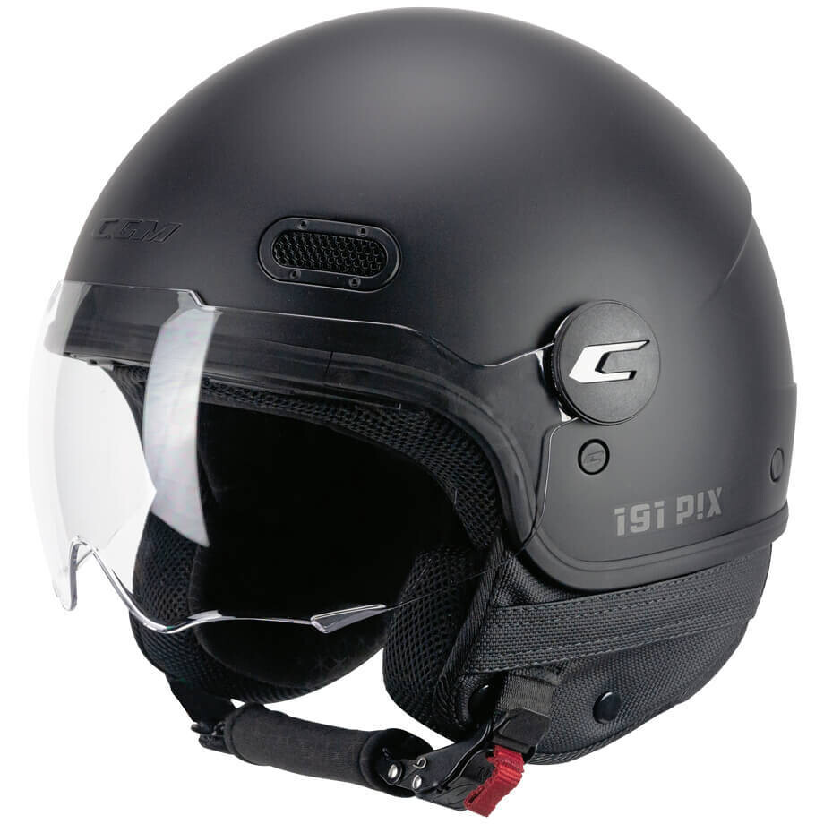 CGM 191A PIX MONO Jet Motorcycle Helmet Shaped matt black
