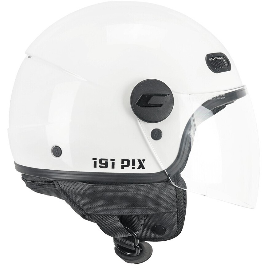CGM 191A PIX MONO Jet Motorcycle Helmet White long