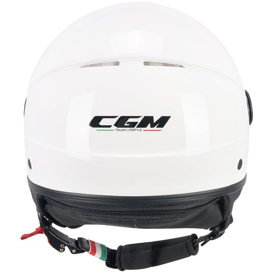 CGM 191A PIX MONO Jet Motorcycle Helmet White long