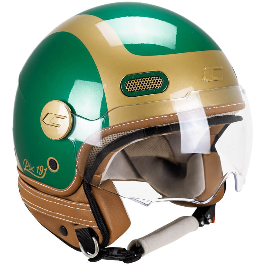 CGM 191G PIX SPRINT Grün-Goldener Jet-Motorradhelm