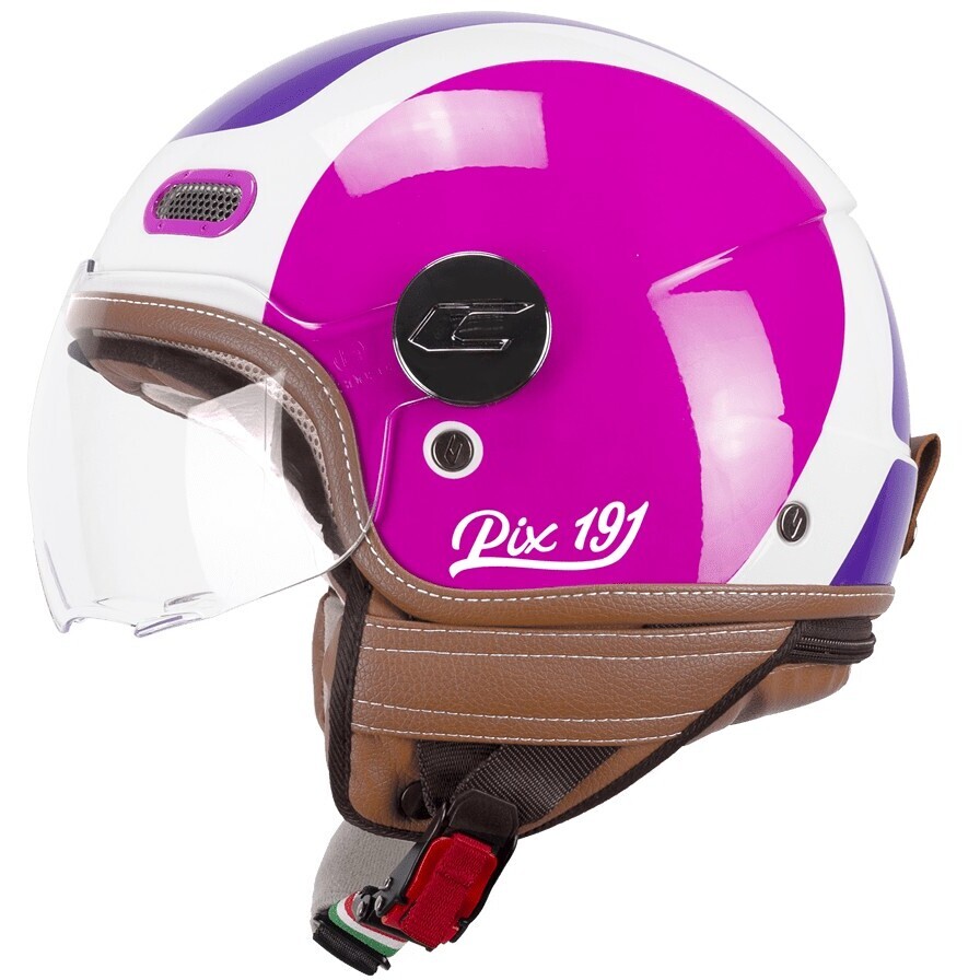 CGM 191G PIX SPRINT Jet-Motorradhelm in Fluo-Lila-Form