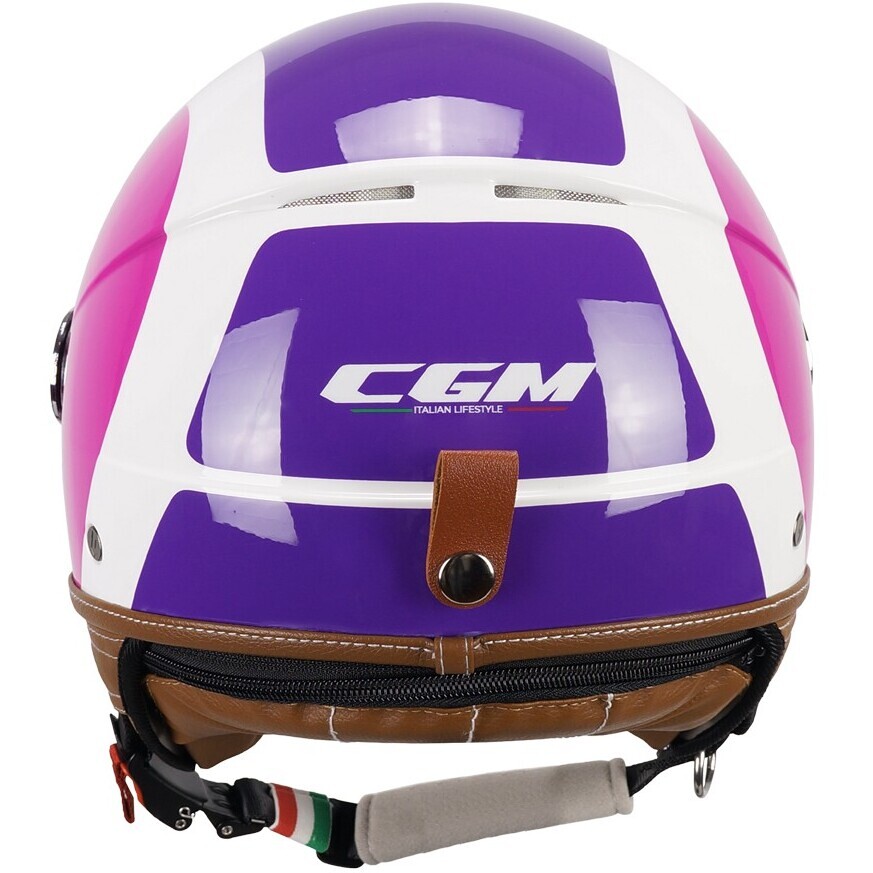 CGM 191G PIX SPRINT Jet-Motorradhelm in Fluo-Lila-Form