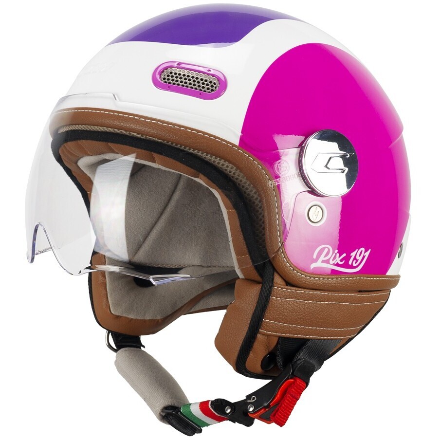 CGM 191G PIX SPRINT Jet-Motorradhelm in Fluo-Lila-Form