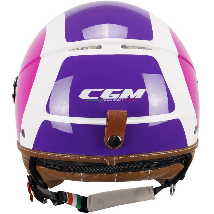 CGM 191G PIX SPRINT Long Fluo Purple Fuchsia Motorcycle Jet Helmet