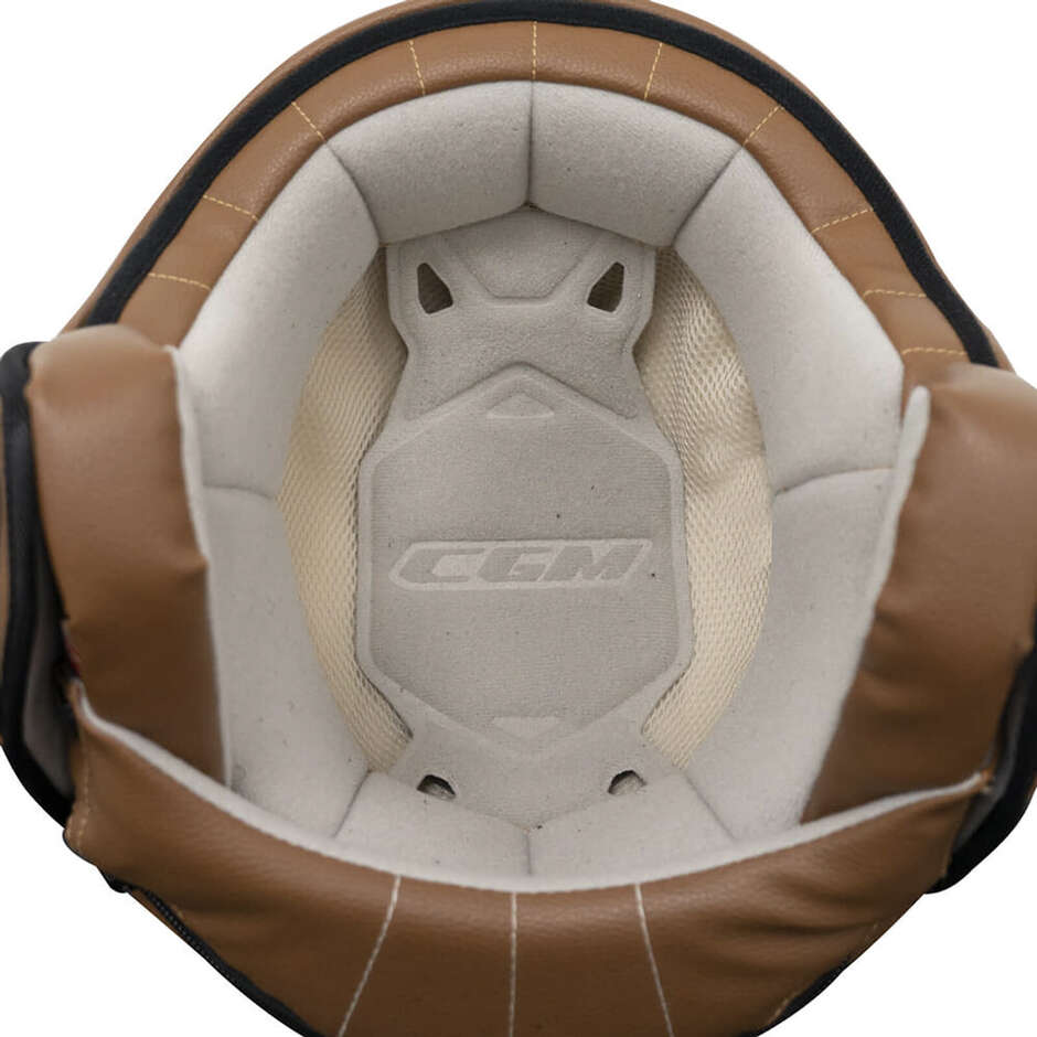 CGM 191K PIX UK White Blue Red Jet Motorcycle Helmet with contoured shape