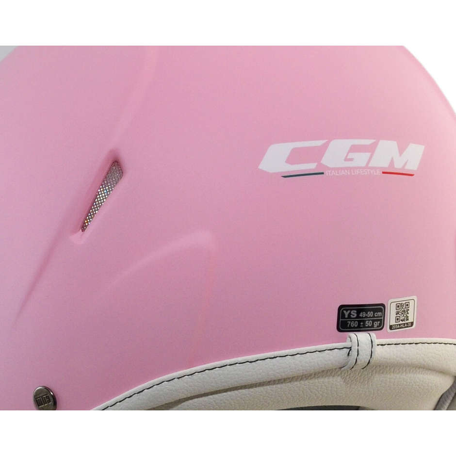 CGM 205A MAGIC MONO Children's Jet Helmet Long Visor Matt Pink