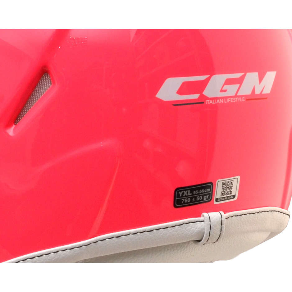 CGM 205A MAGIC MONO Children's Jet Helmet Long Visor Pink Fluo