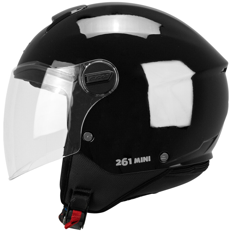 CGM 261A MINI MONO Kids Jet Motorcycle Helmet Black