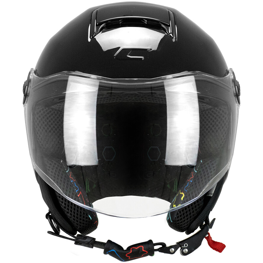 CGM 261A MINI MONO Kids Jet Motorcycle Helmet Black