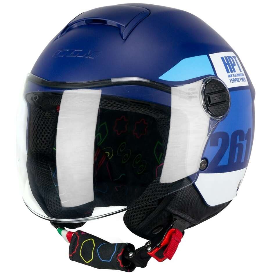 CGM 261a MINI SIGN Child Jet Motorcycle Helmet Blue Light Blue