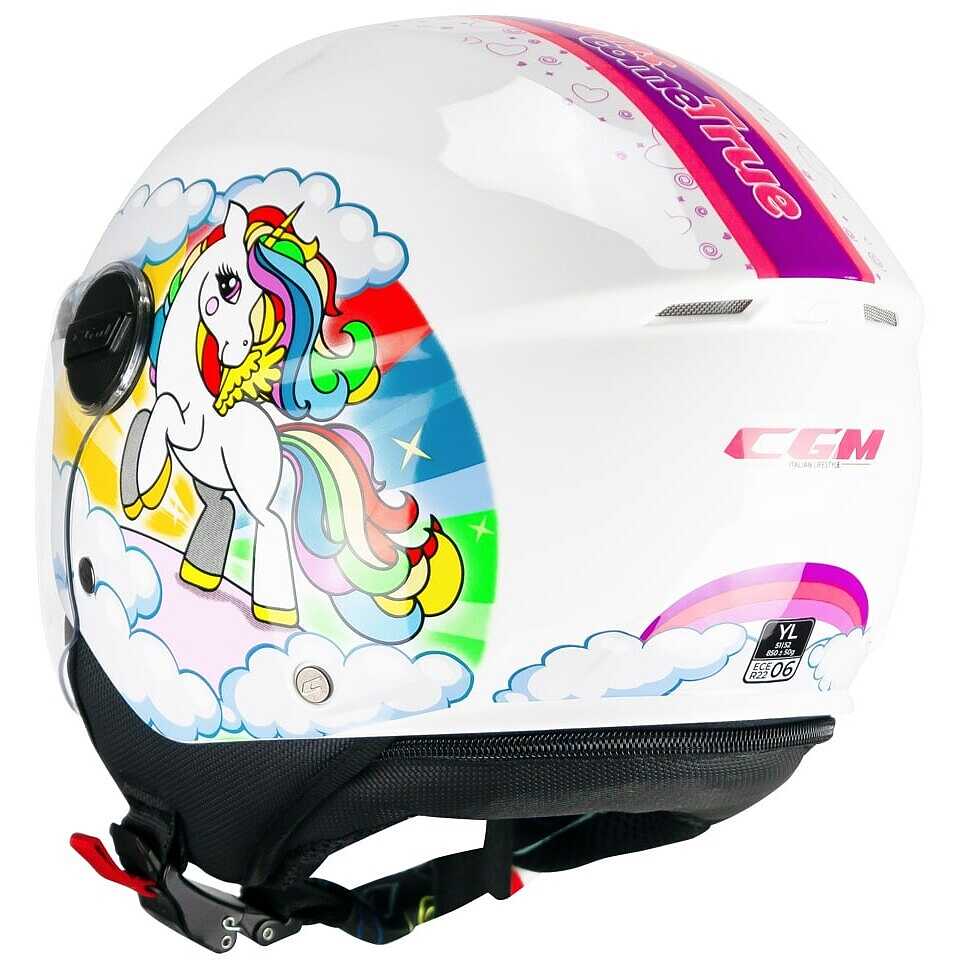 CGM 261G MINI COMICS Open-Face Helmet Blue/White - SL () Motorcycle