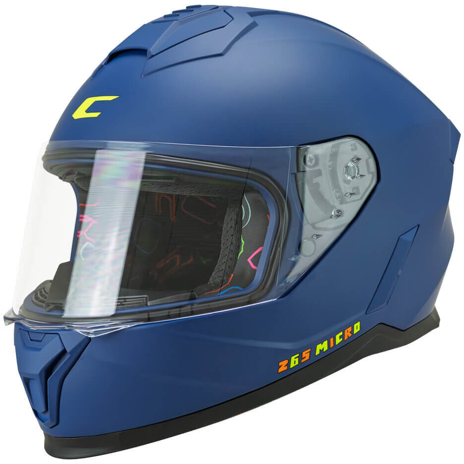 CGM 265A MICRO MONO Kids Full Face Motorcycle Helmet, Matte Blue