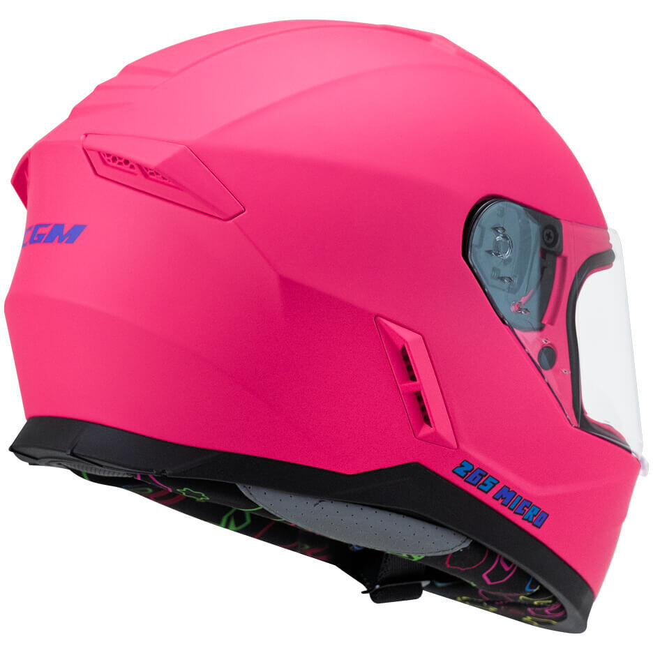 CGM 265A MICRO MONO Kinder-Integralhelm für Motorräder, mattes fluoreszierendes Rosa